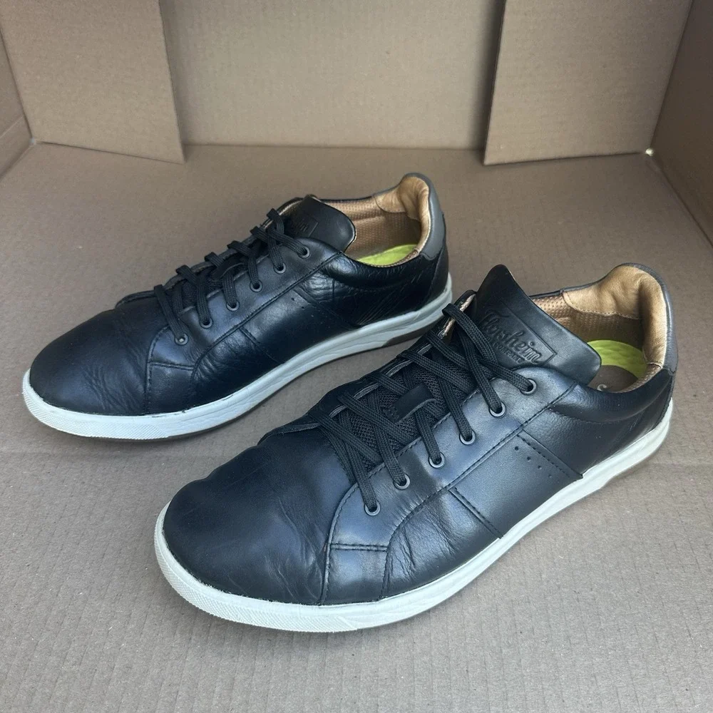 Florsheim Leather Crossover Lace To Toe Black Oxford Sneaker Men's Size 10.5W